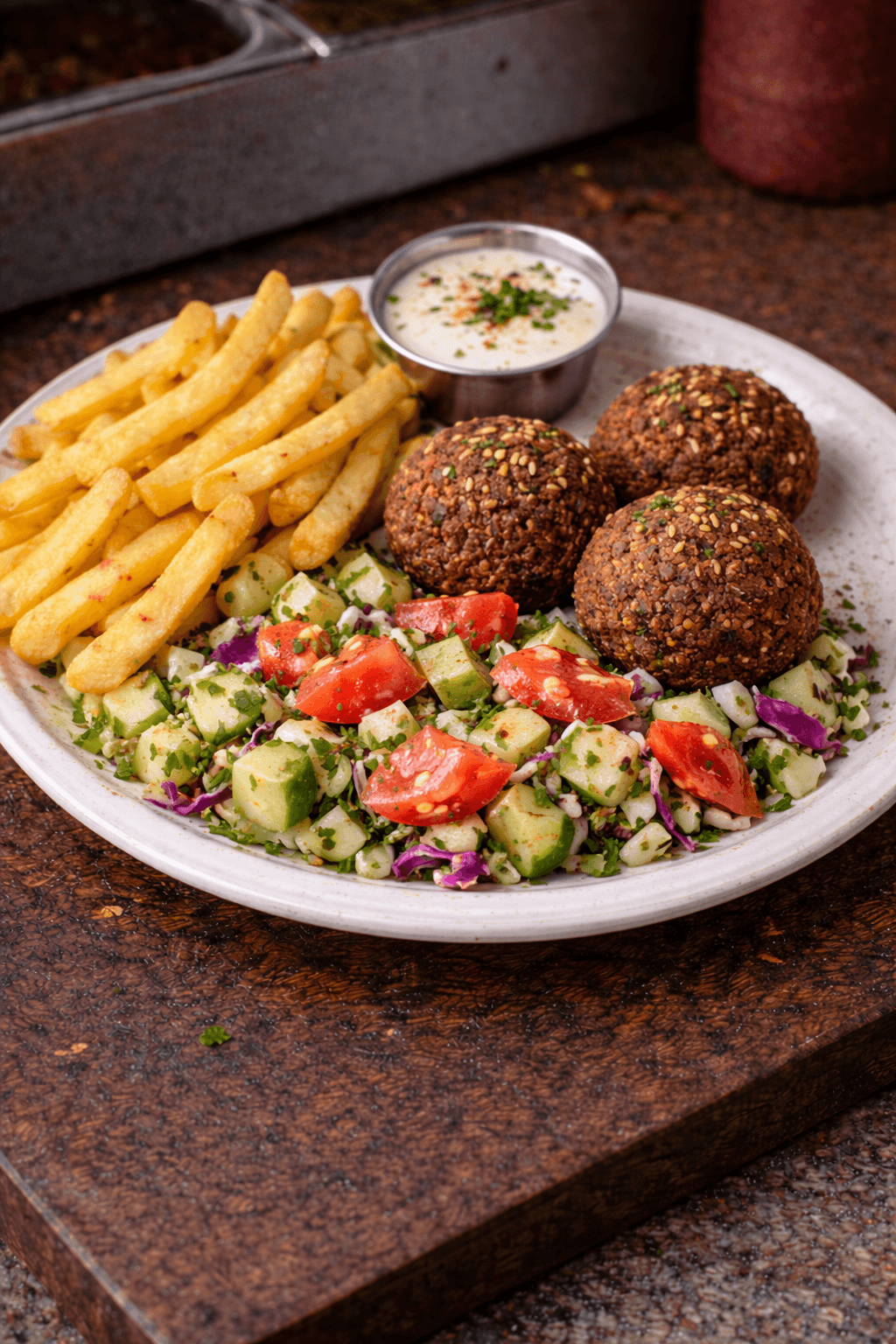 Falafel / Oyster mushroom Plate