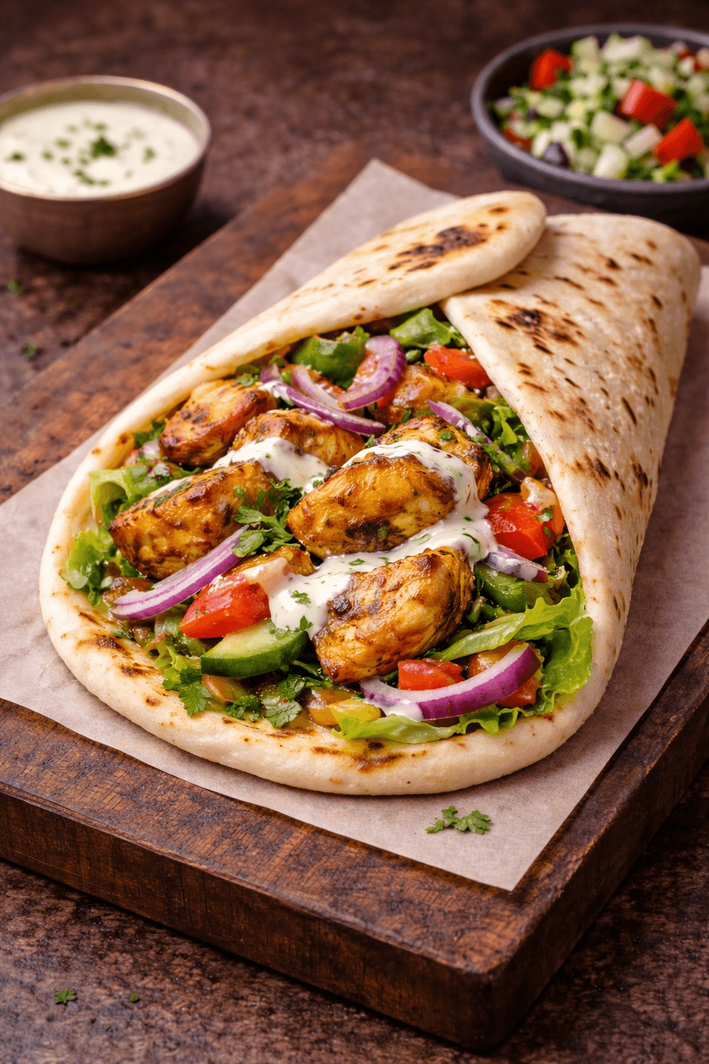 Naan Chicken Rollo